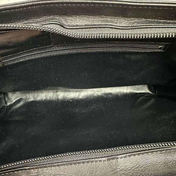 Vintage Pierre Cardin Black Leather Clutch - Picture 9 of 10